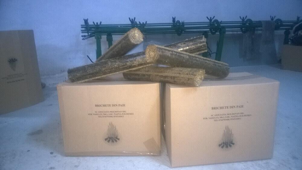 Straw briquette production line in Nazna