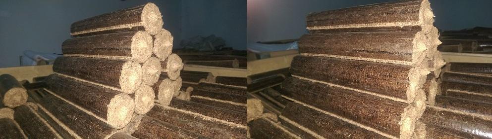 Briquettes made from sawdust in Comarnic