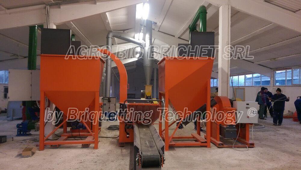 View of the briquetting line Cernesti