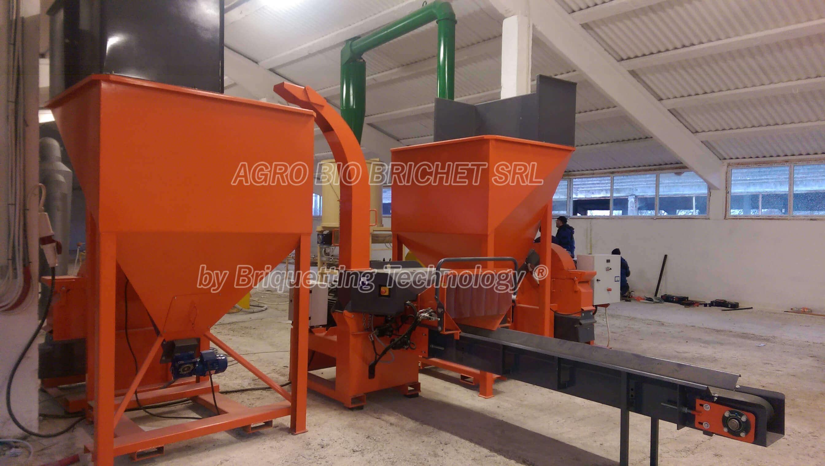 Sawdust briquetting line in Cernesti