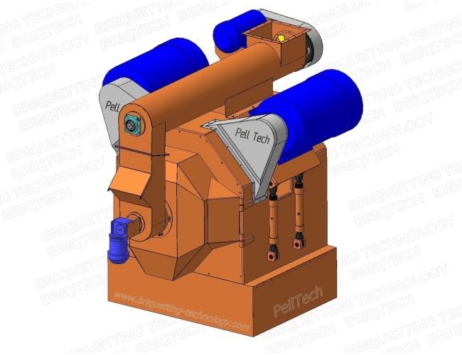 Pellet press for canola-straw-sawdust GRD-1.5
