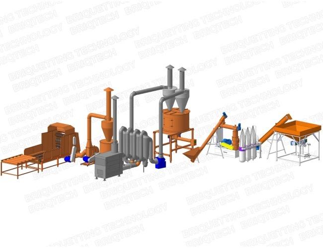 Production line for pellets or flat die pellet production