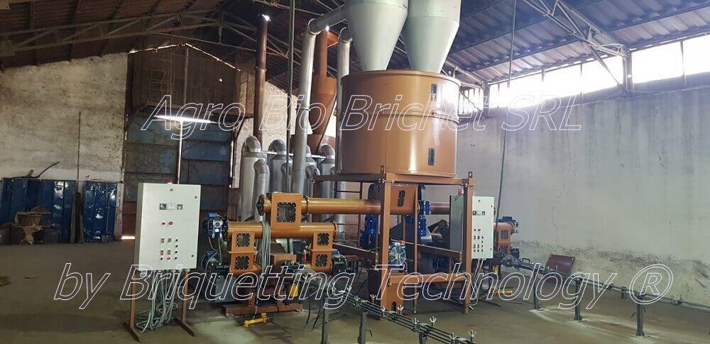 Briquetting line for straw briquettes in Calarasi Tonea