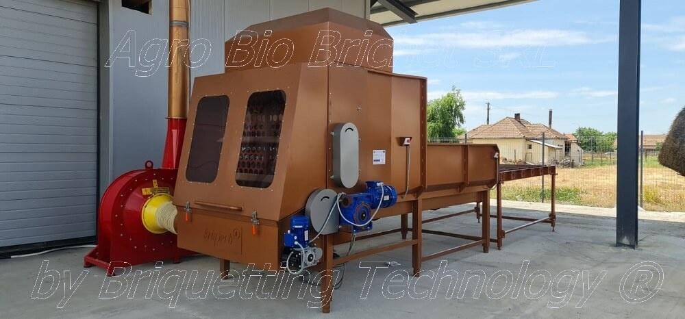 Straw briquette production line in Giarmata, Timis County