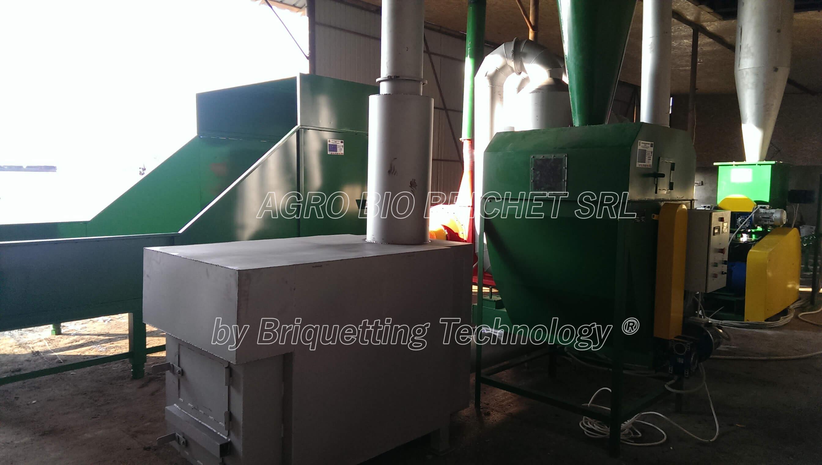 Briquetting line for briquettes